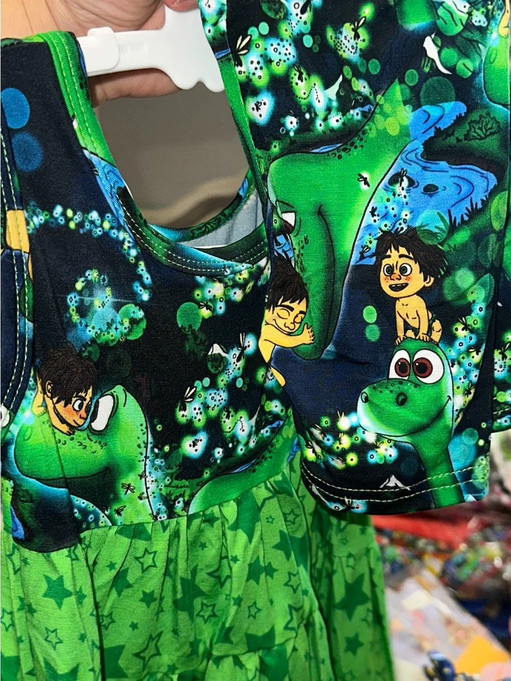 Girls Good Dino tank peplum & Playful Printed Set